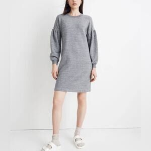 Madewell Bubble-Sleeve Sweatshirt Dress Women’s Size Small
